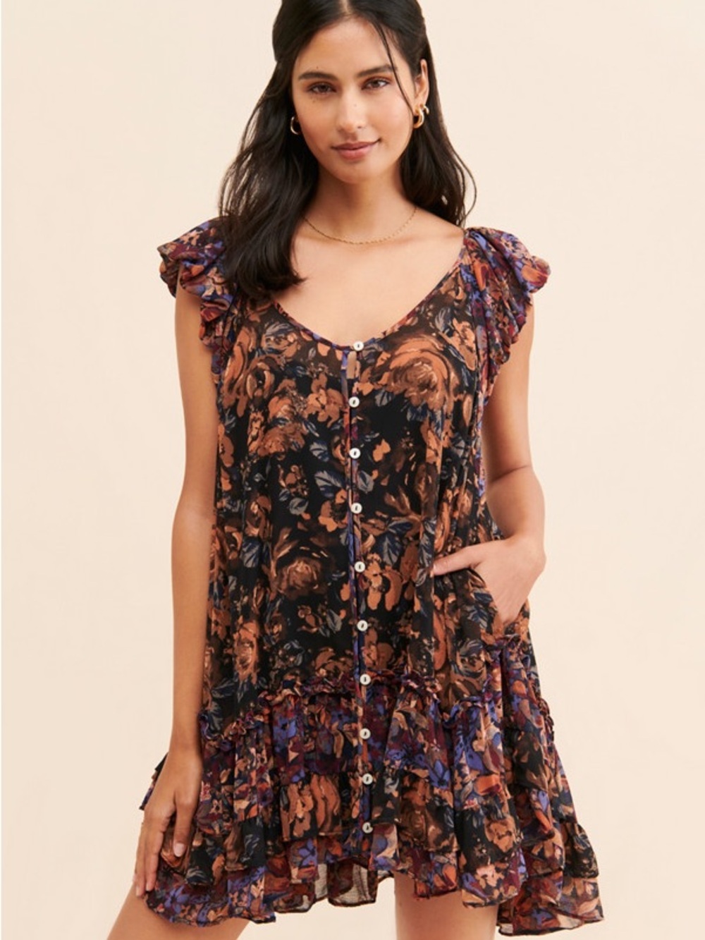 Free People Woodington Mini Dress